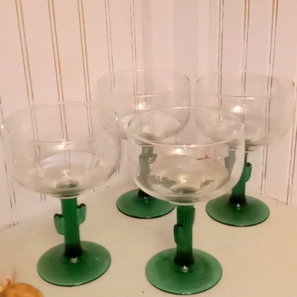 Set of four margarita Glasses
